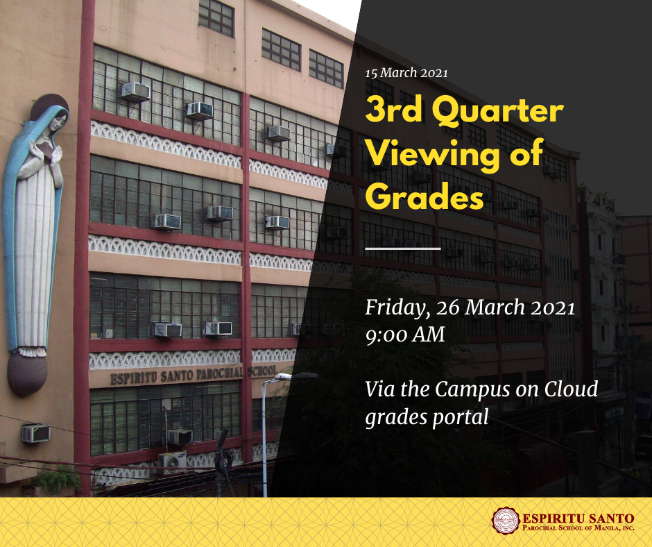 Online Viewing of Grades-3rd Quarter