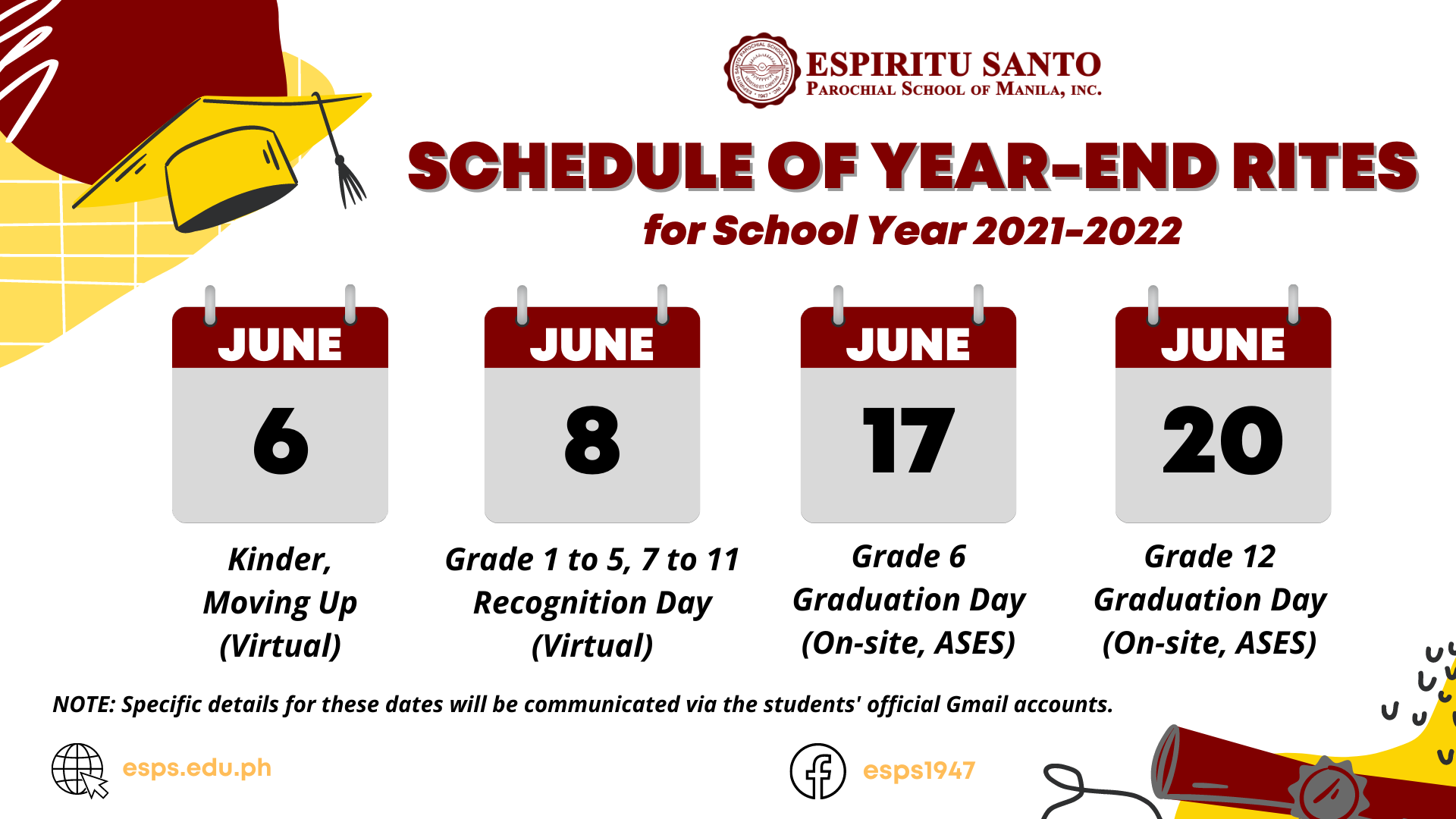 Year-End Rites for SY 2021-2022