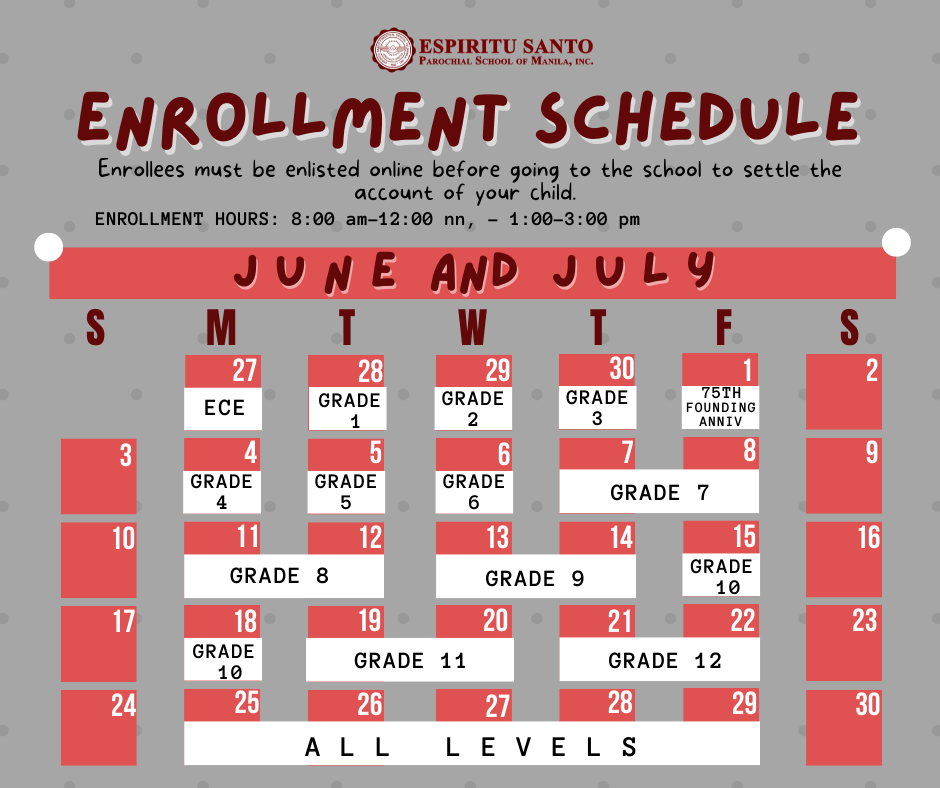 Enrollment Schedule