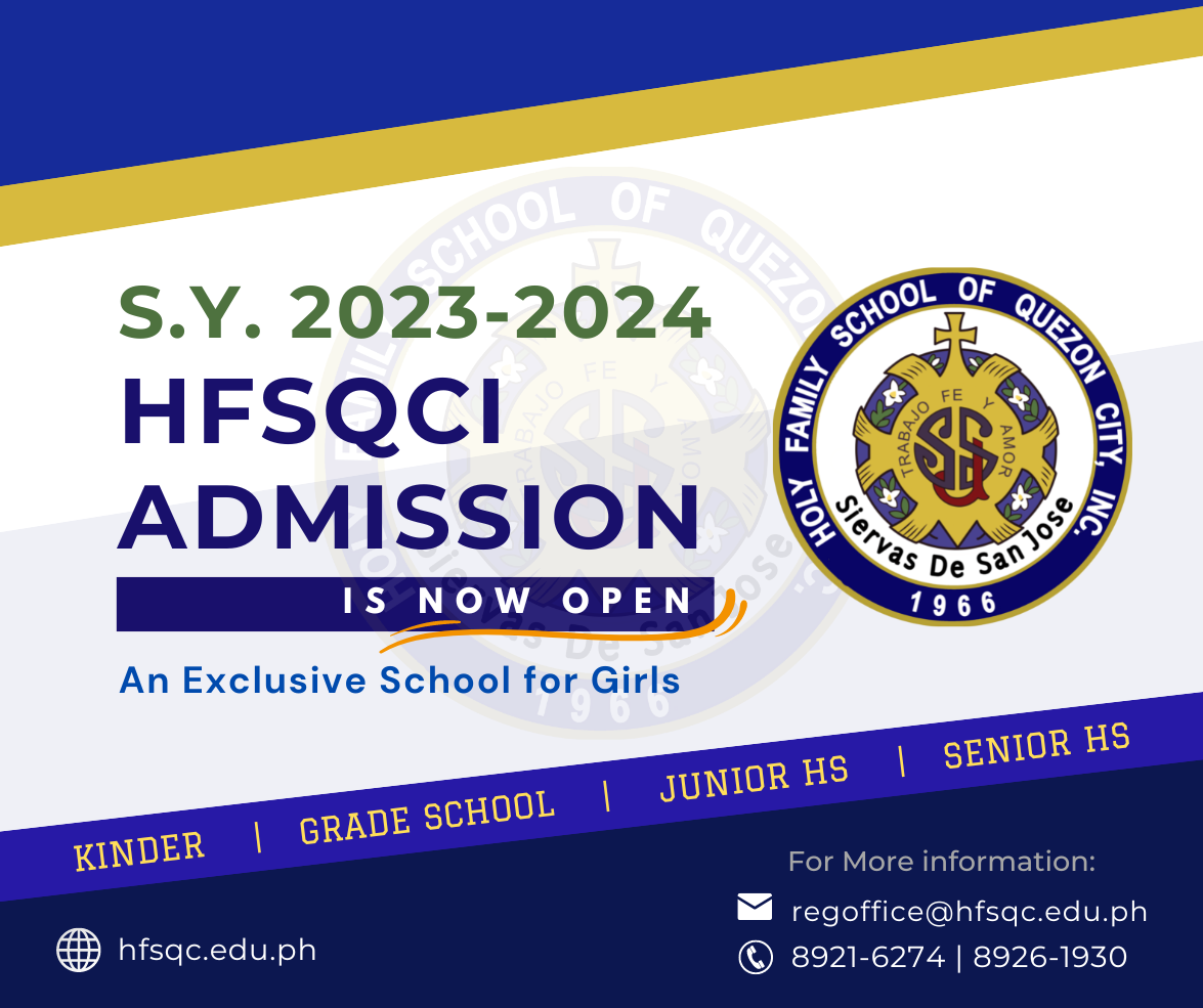 Admissions for SY 2023-2024 is NOW OPEN!