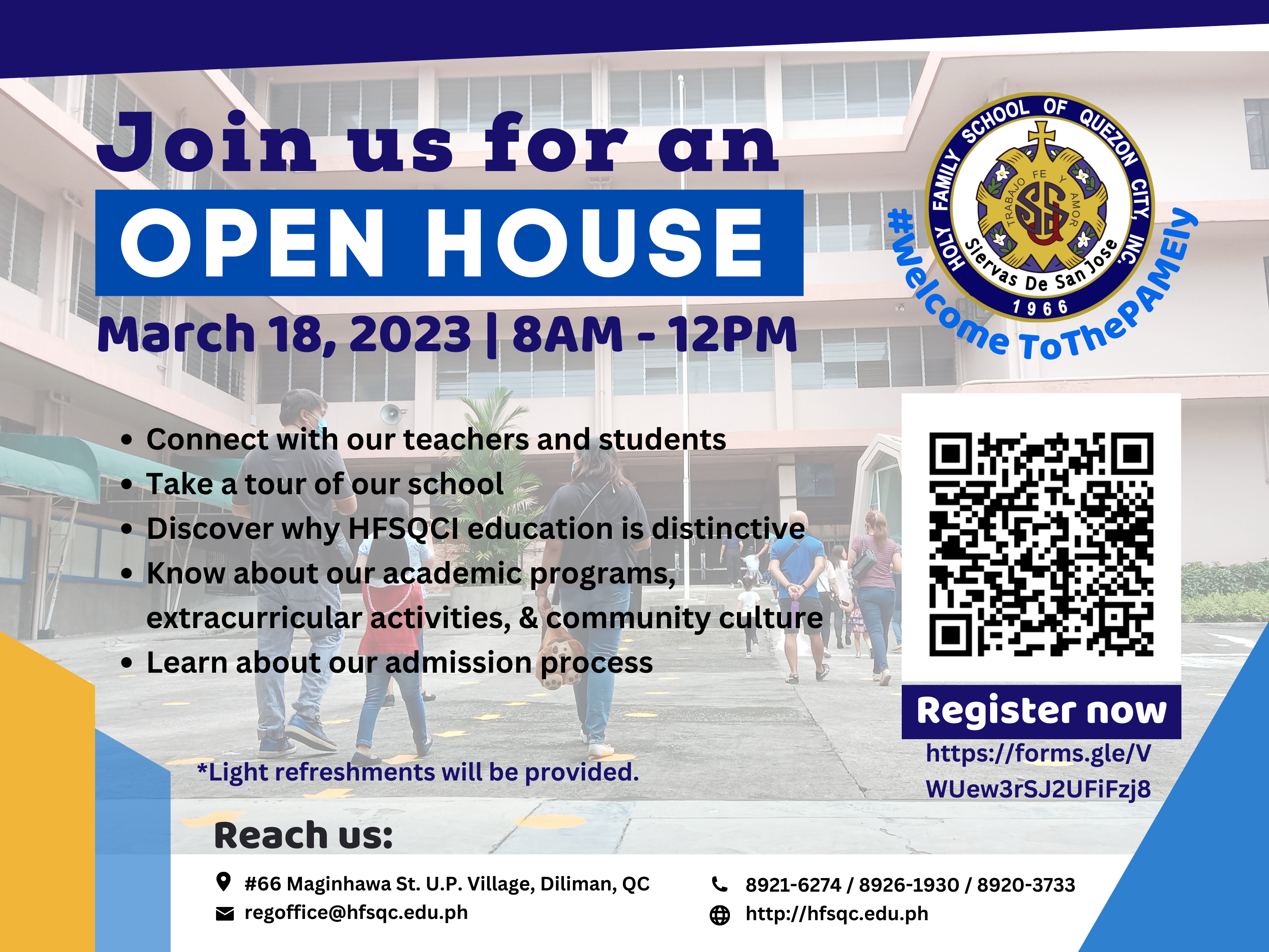 HFSQCI to Host Open House on March 18!