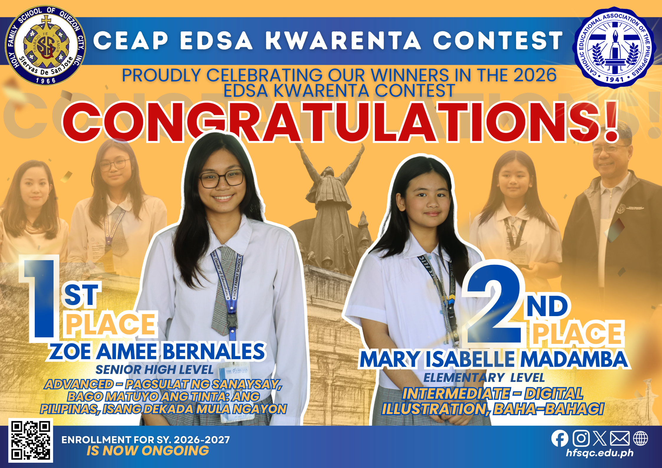 Familians Excel at CEAP’s EDSA KWARENTA Competition