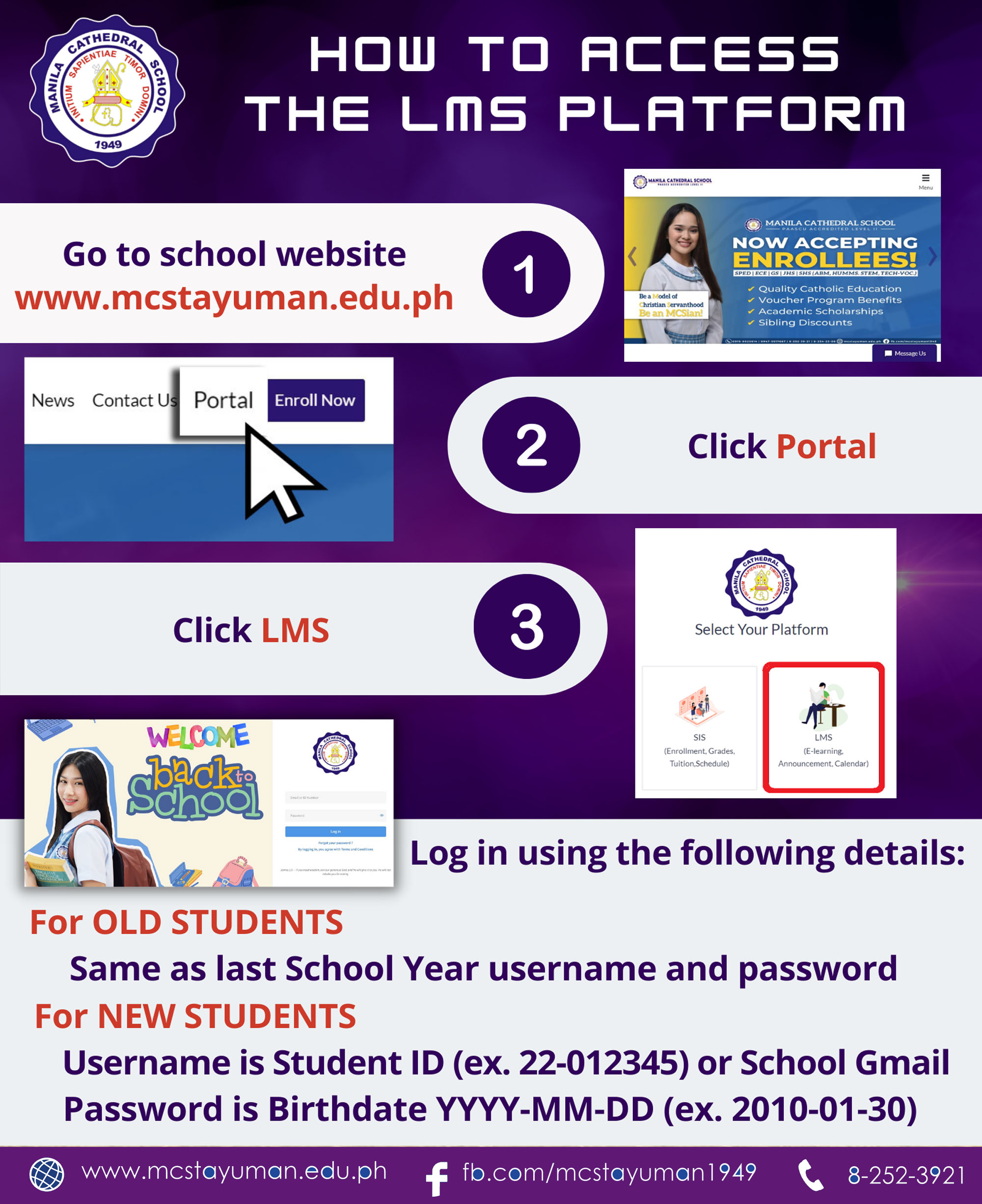 Still confused on how to access the LMS platform? Worry no more, for here is the step by step procedure on how you can get access to our LMS!