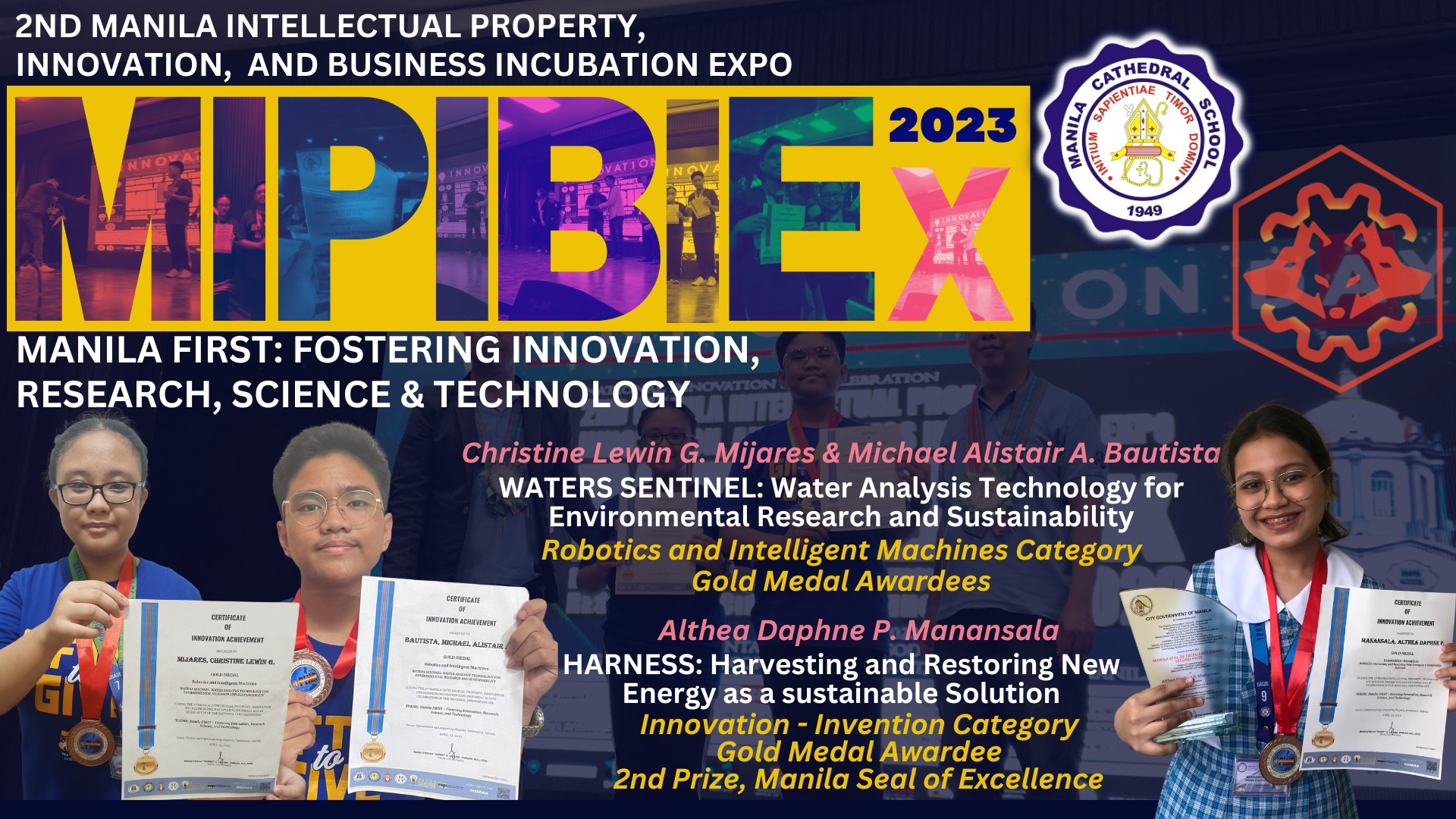 Lo and behold! The Manila Cathedral School Robotics Team has struck again, this time at the 2nd Manila Intellectual Property, Innovation, and Business Incubation Expo (MIPIBIEx) 2023 held at the Paman