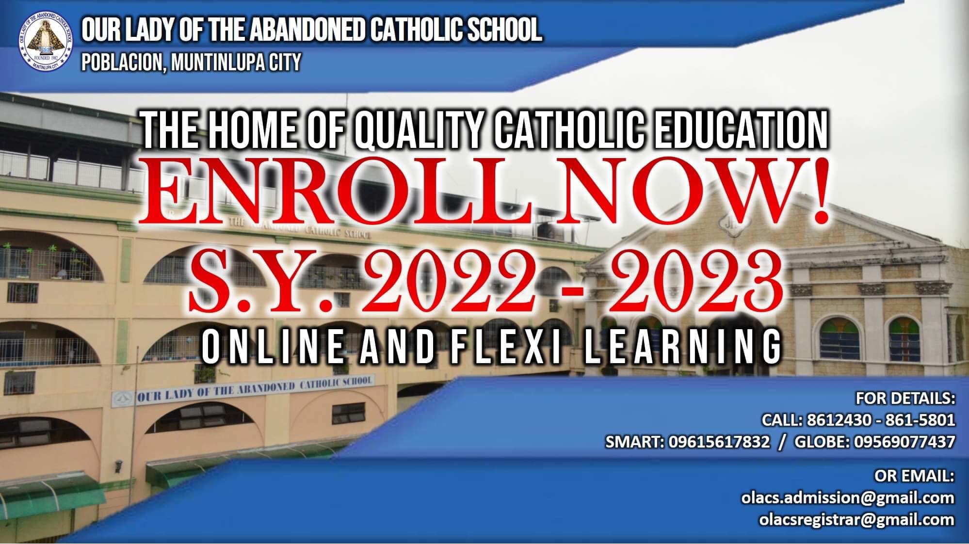 ENROLLMENT IS NOW OPEN