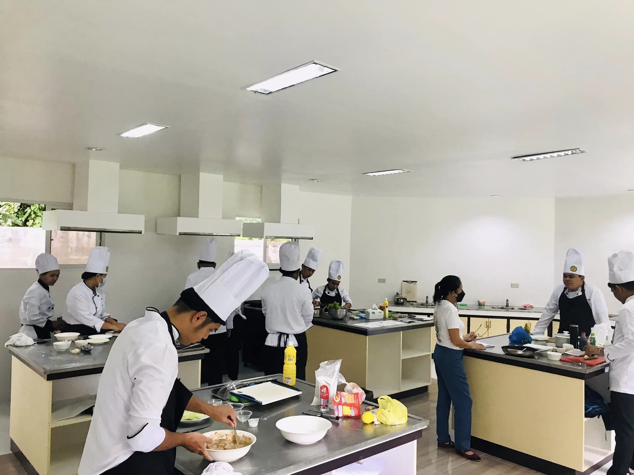 Hospitality Management students in their Asian Cuisine Laboratory Activity