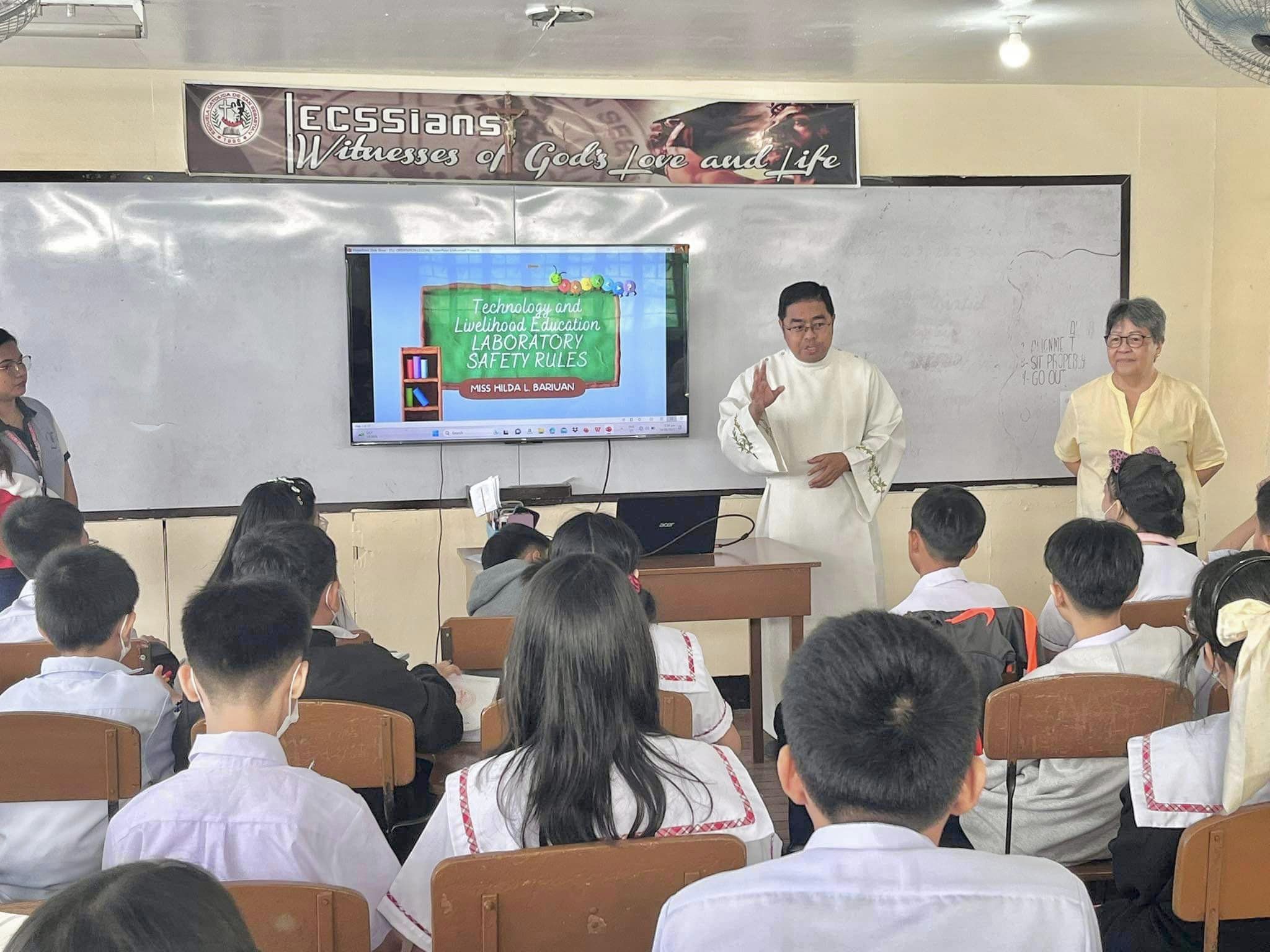 Classroom Visitation of our School Director Rev. Fr. Daniel Estacio