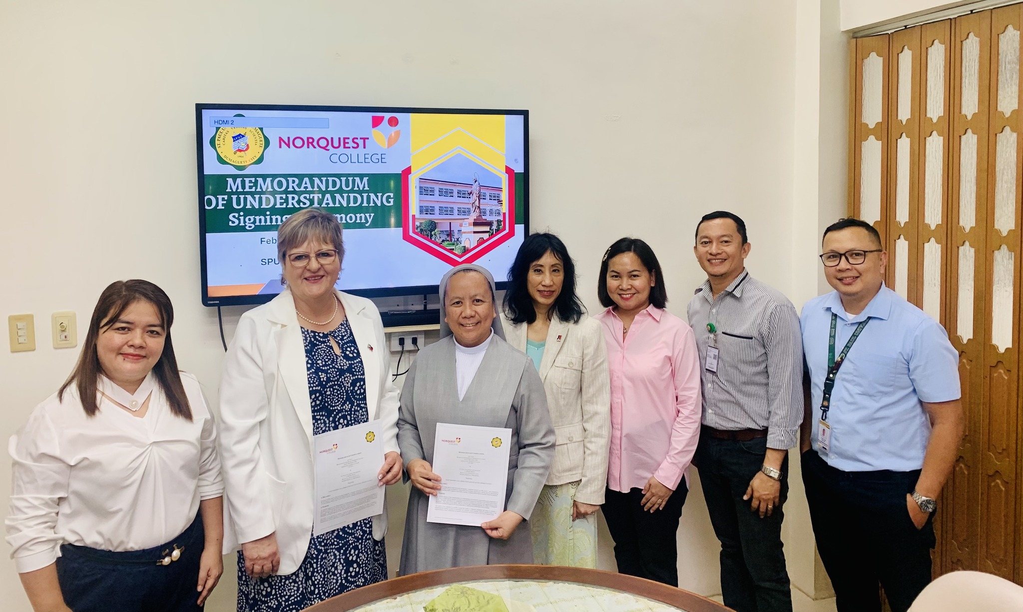 SPU Dumaguete Inks Memorandum of Understanding with NorQuest College, Canada