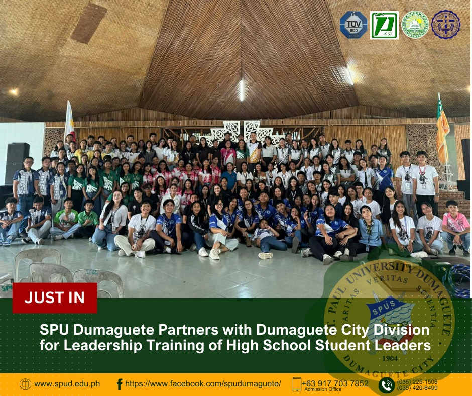 SPU Dumaguete Partners with Dumaguete City Division for Leadership Training of High School Student Leaders