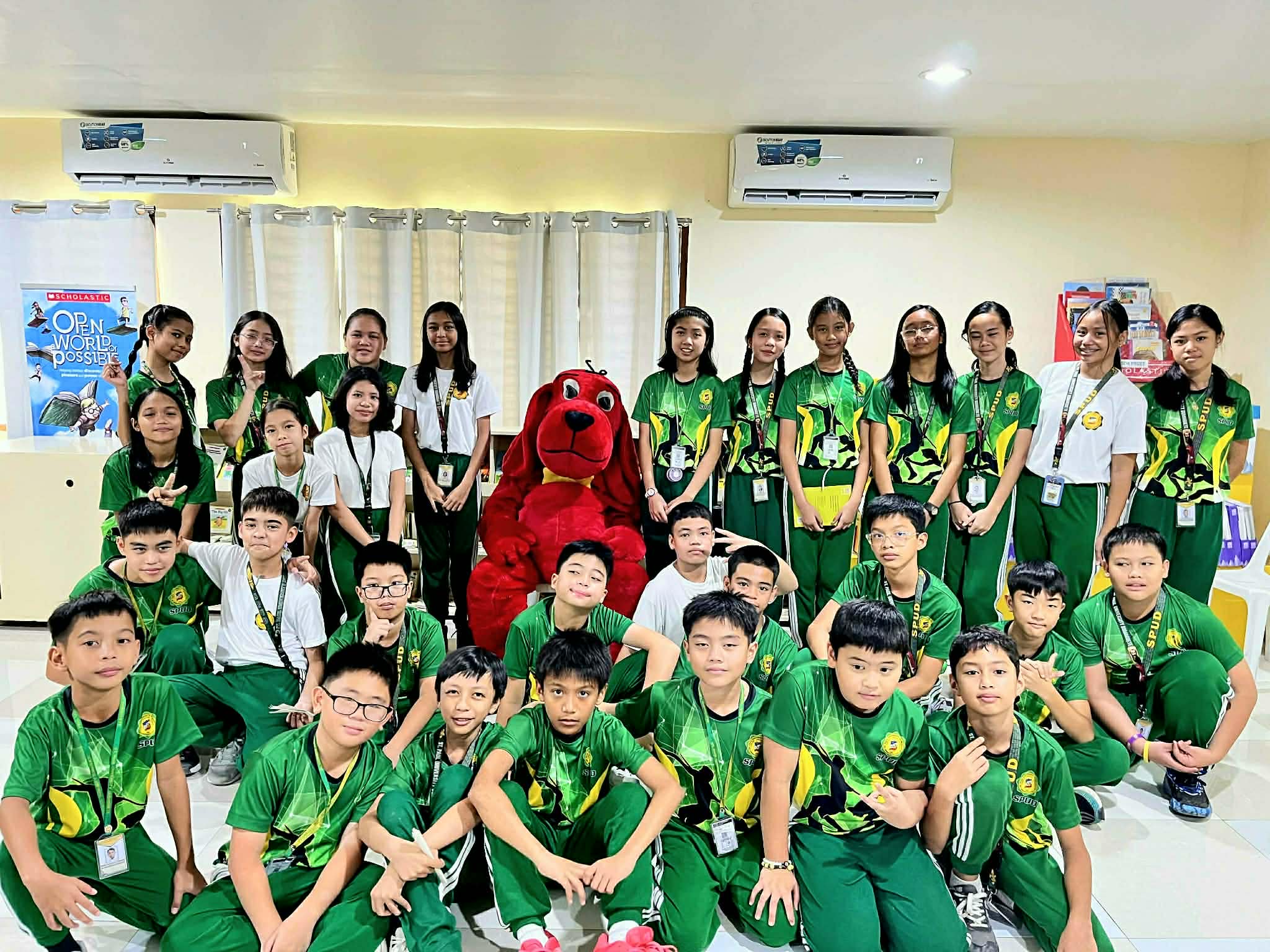 Clifford, the Big Red Dog Visits St. Paul University Dumaguete Basic Education