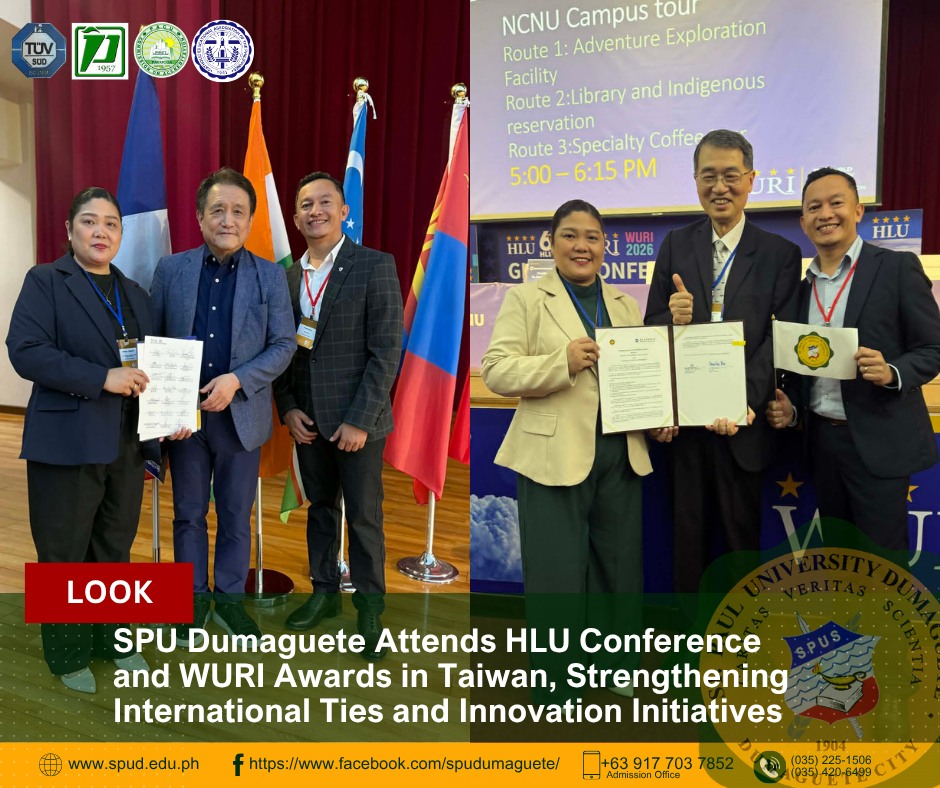 St. Paul University Dumaguete Attends HLU Conference and WURI Awards in Taiwan, Strengthening International Ties and Innovation Initiatives