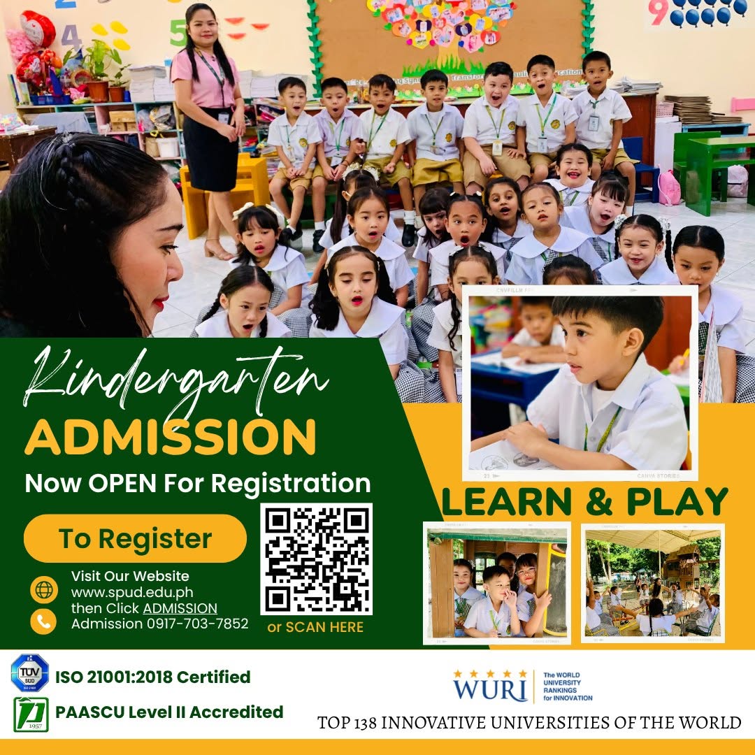 Give your little ones the best start at St. Paul University Dumaguete Kindergarten!