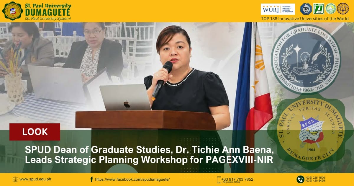 SPUD Dean of Graduate Studies, Dr. Tichie Ann Baena, Leads Strategic Planning Workshop for PAGEXVIII-NIR