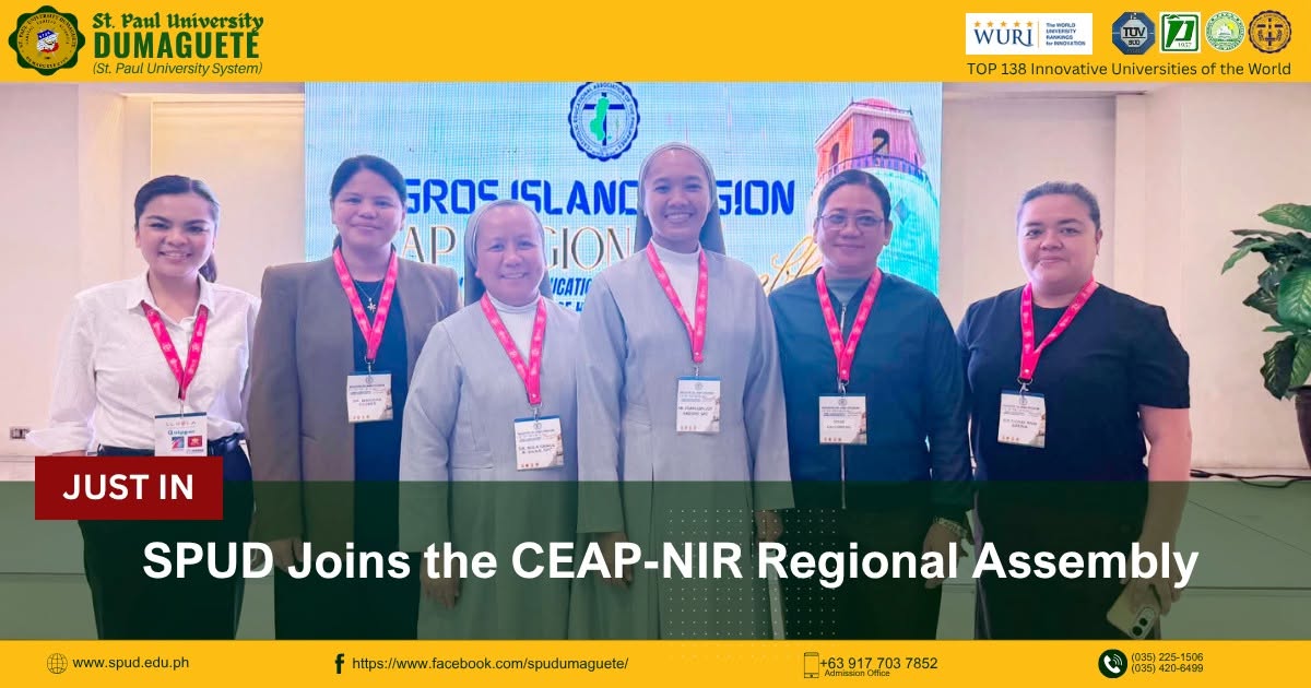 St. Paul University Dumaguete (SPUD) proudly joined the CEAP-NIR Regional Assembly on July 29, 2026, at Bethel Guest House, advancing Catholic education together.
