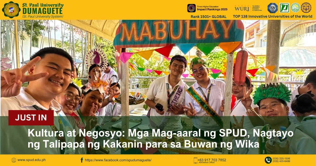 Kultura at Negosyo: Mga Mag-aaral ng SPUD, Nagtayo ng Talipapa ng Kakanin para sa Buwan ng Wika