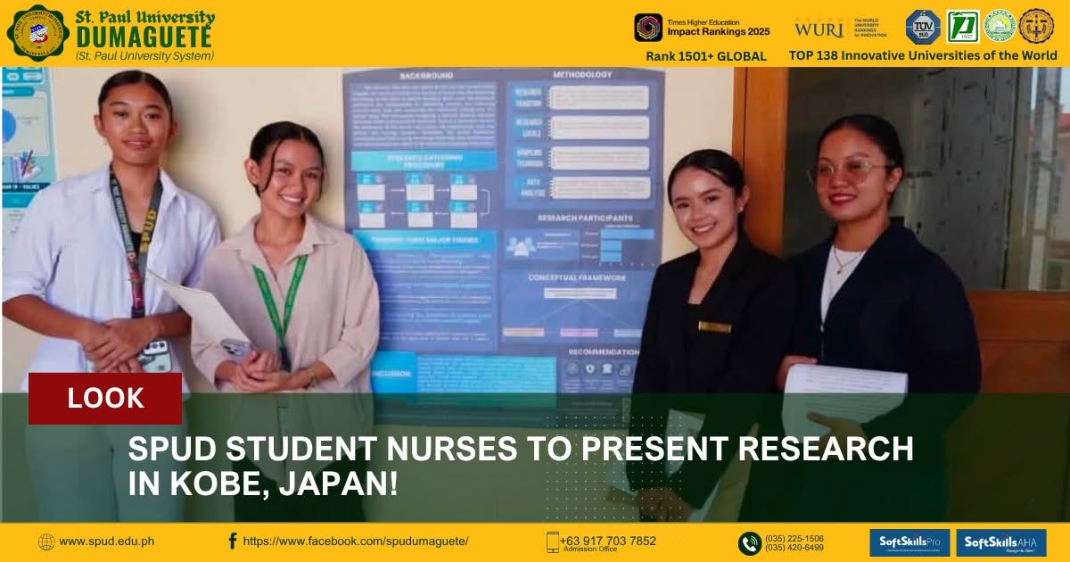 SPUD STUDENT NURSES TO PRESENT RESEARCH IN KOBE, JAPAN
