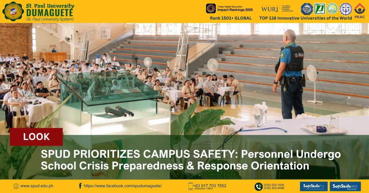 SPUD PRIORITIZES CAMPUS SAFETY: Personnel Undergo School Crisis Preparedness & Response Orientation