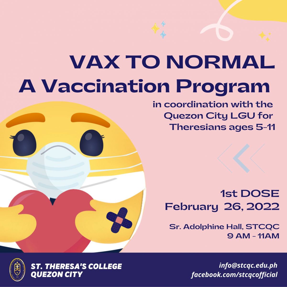 1ST DOSE OF THE COVID-19 VACCINATION ON SATURDAY, FEBRUARY 26, 2022