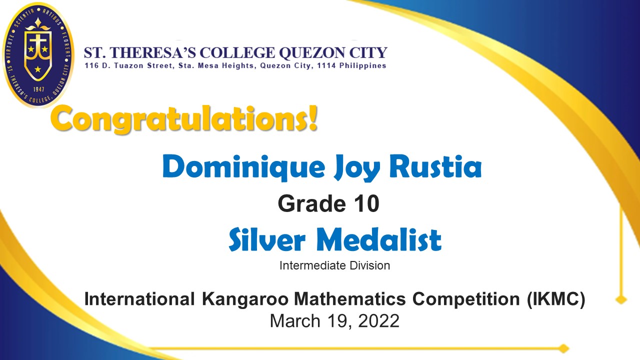 THERESIAN WINNERS INTERNATIONAL KANGAROO MATHEMATICS COMPETITION (IKMC)