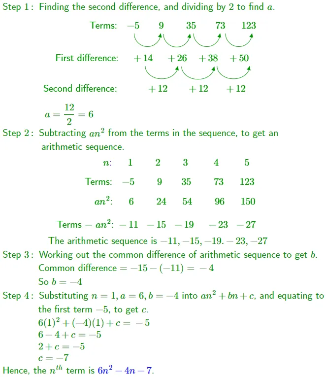 Quadratic Sequence nth Term Formula | GCSE Maths Top 10 Qns