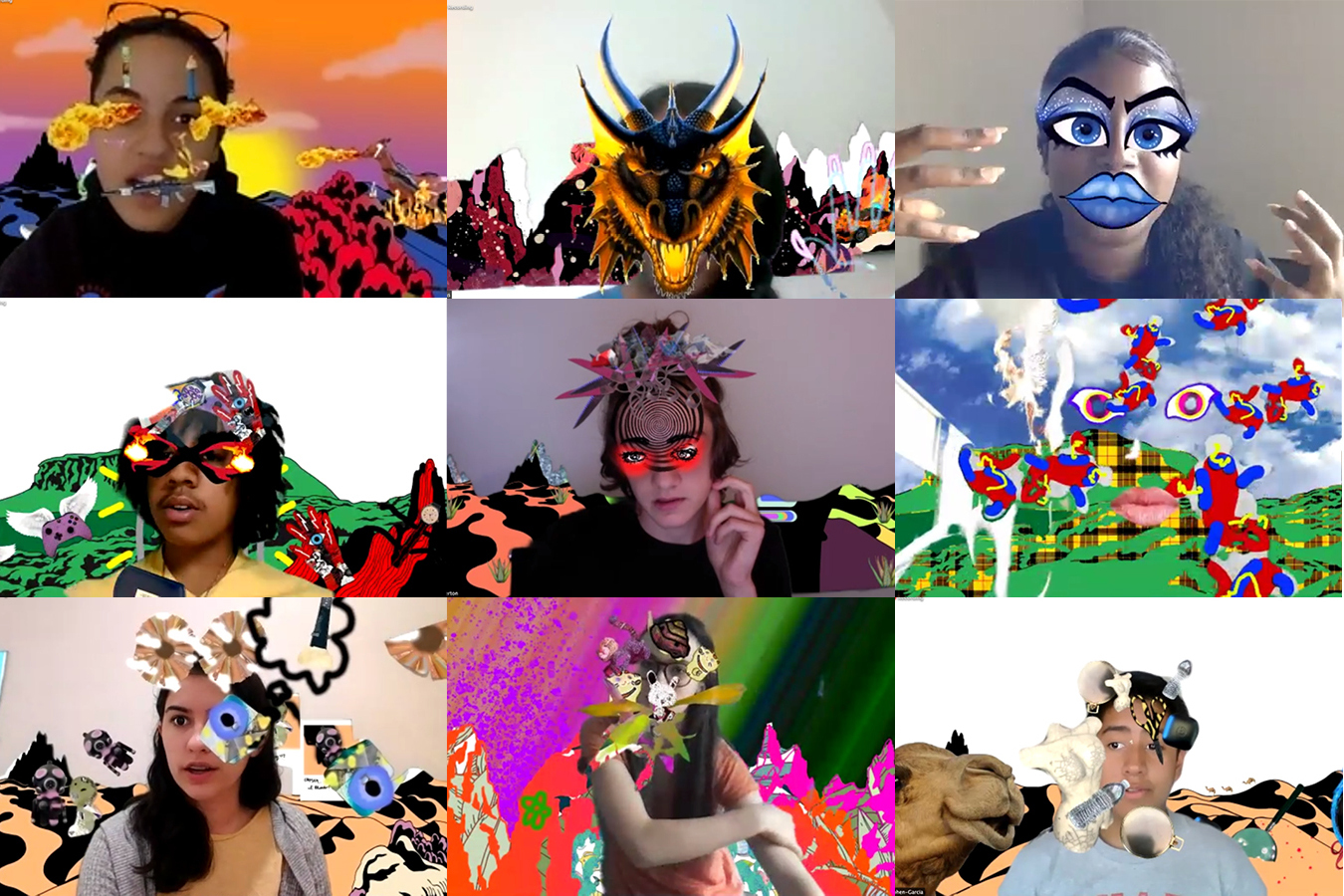 Did2020 student grid with AR masks