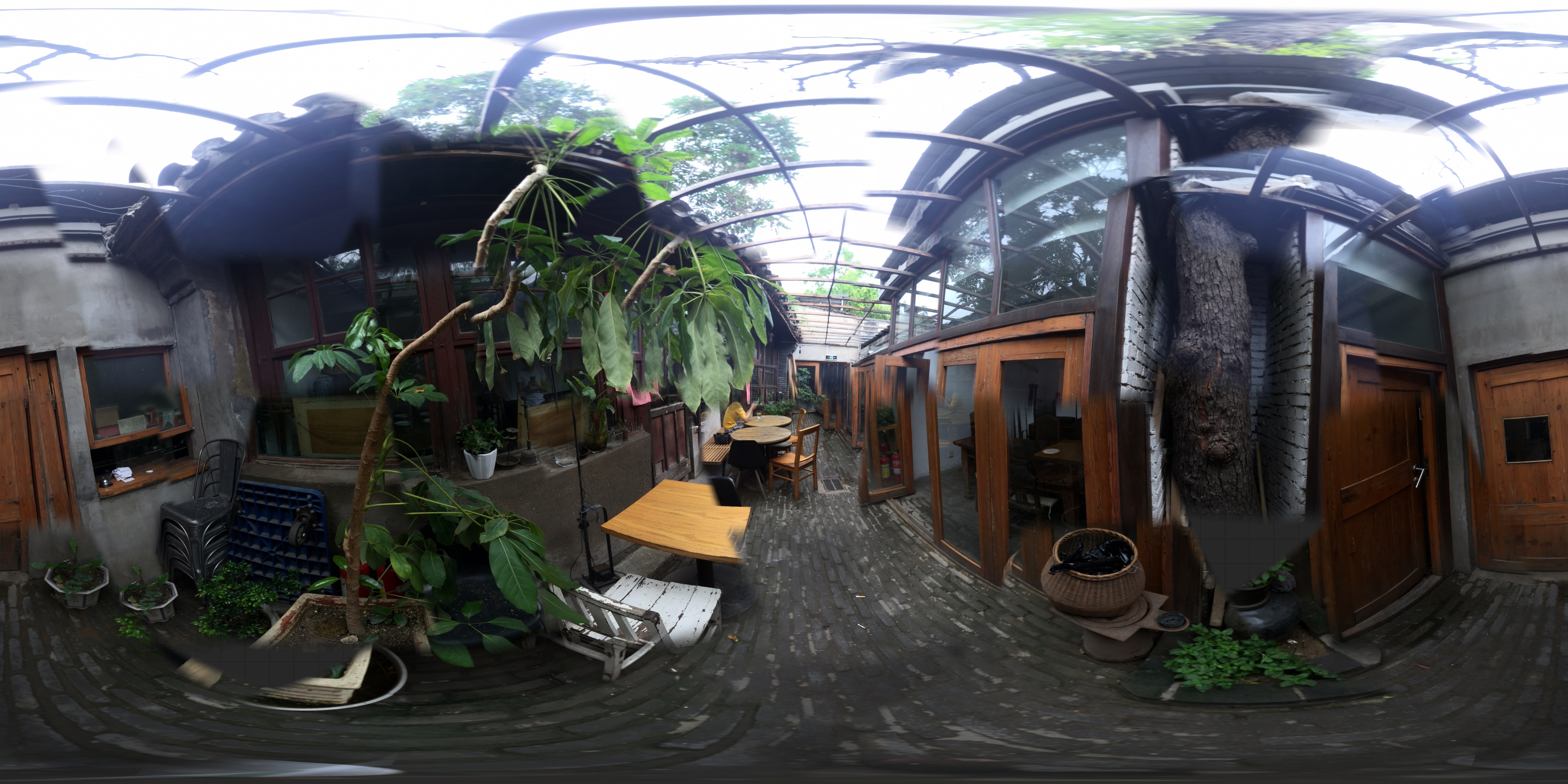 ultra wide angle photo assemblage of interior