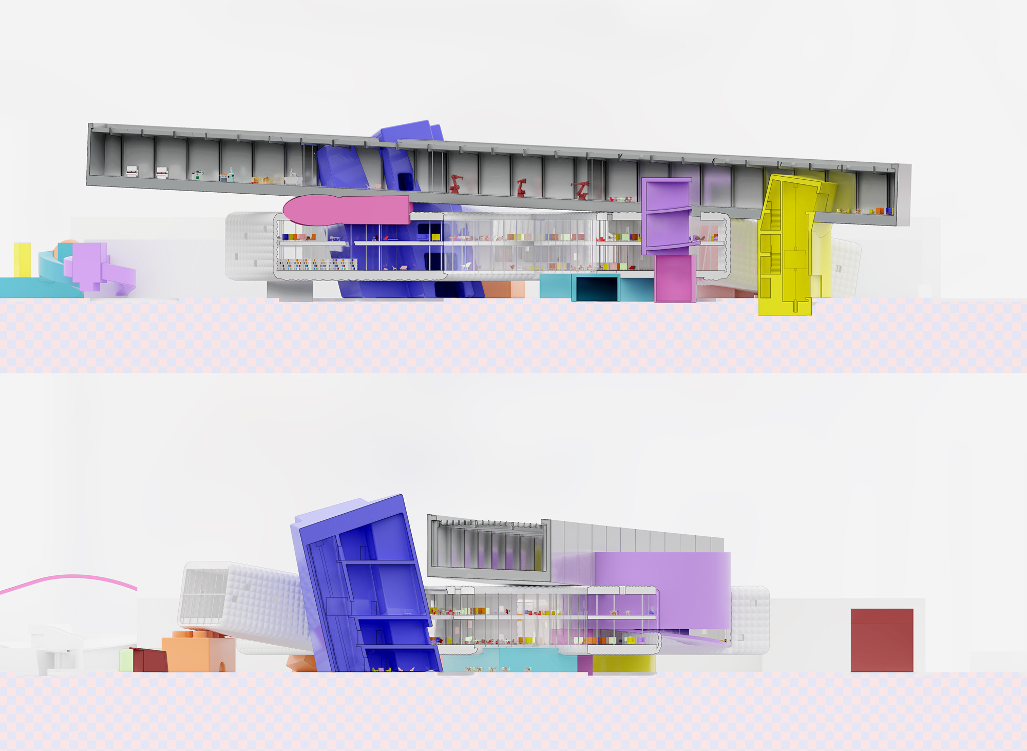 architecture render section