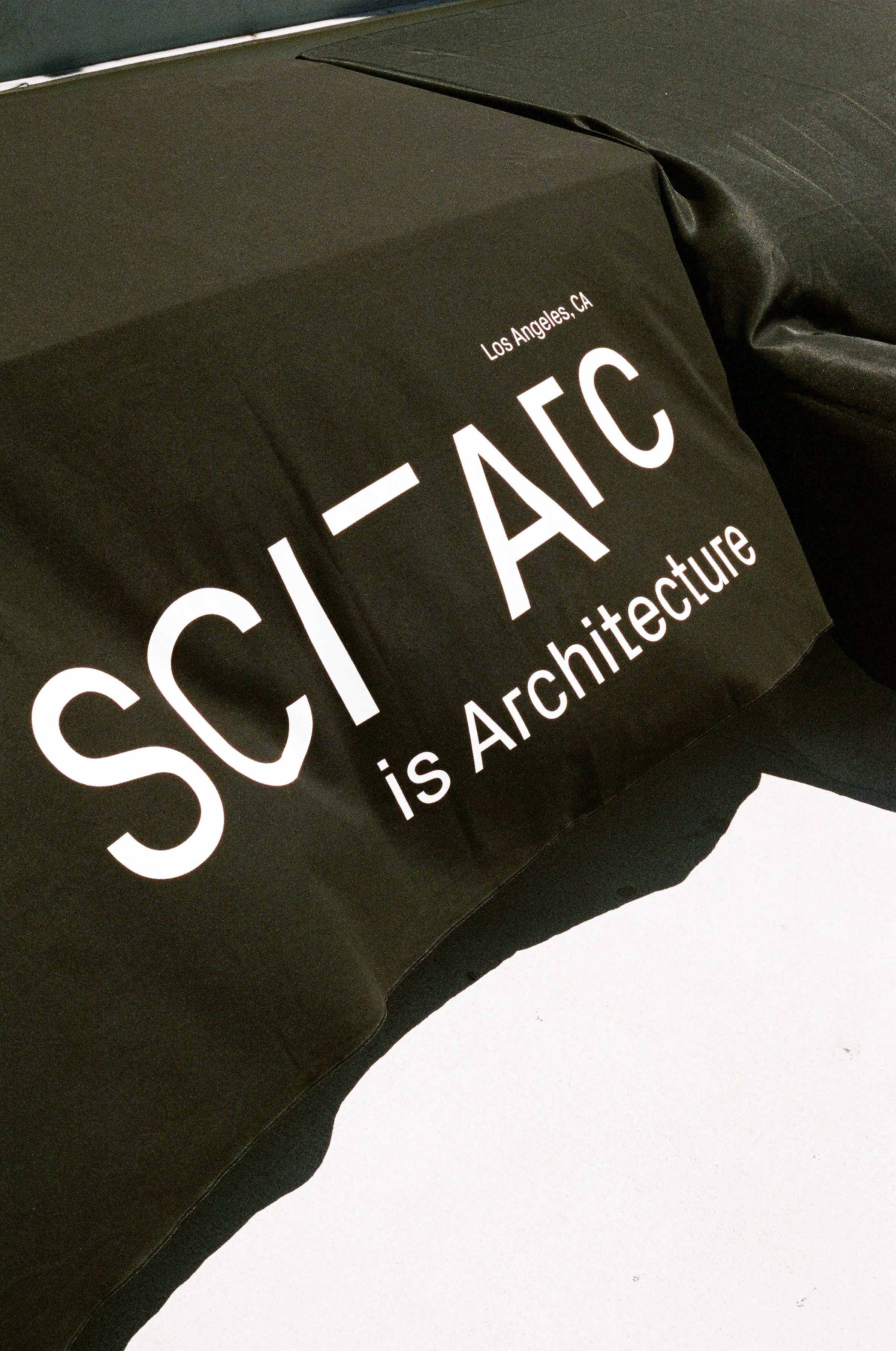 black and white sciarc logo merchendise