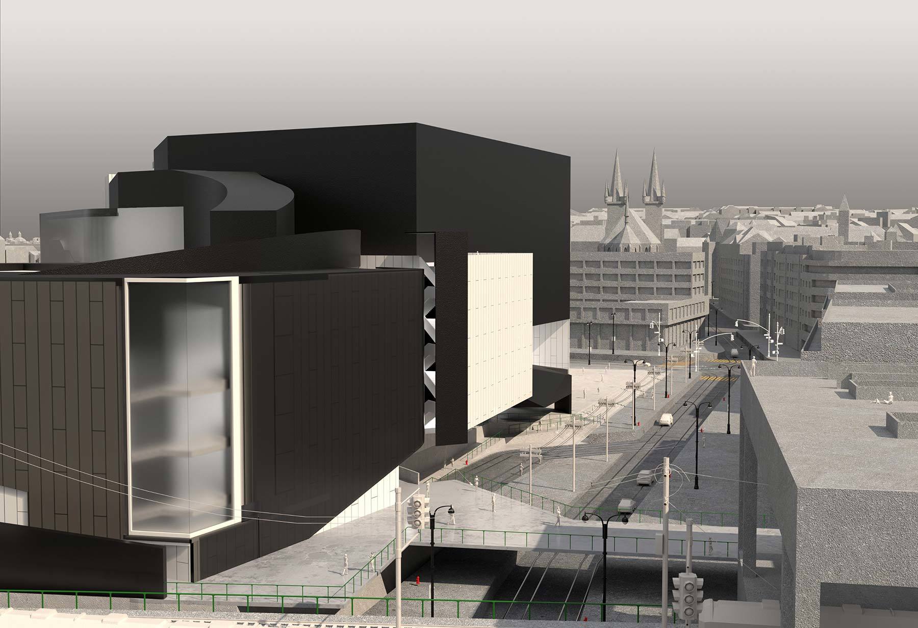 rendering drawing of 2022 undergraduate student thesis architectural model concept sci-arc