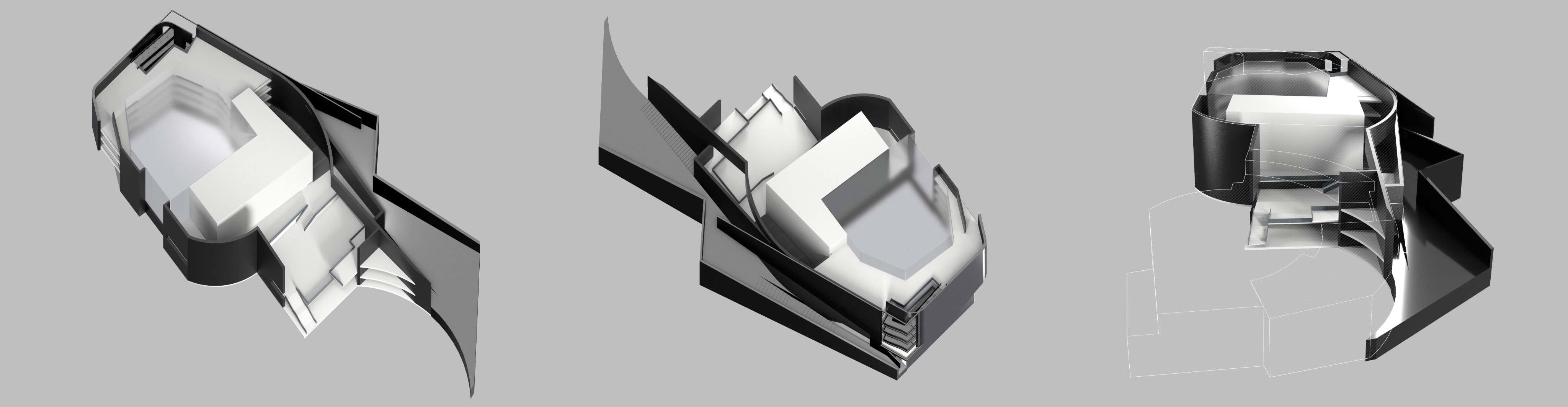 rendering drawing of 2022 undergraduate student thesis architectural model concept sci-arc