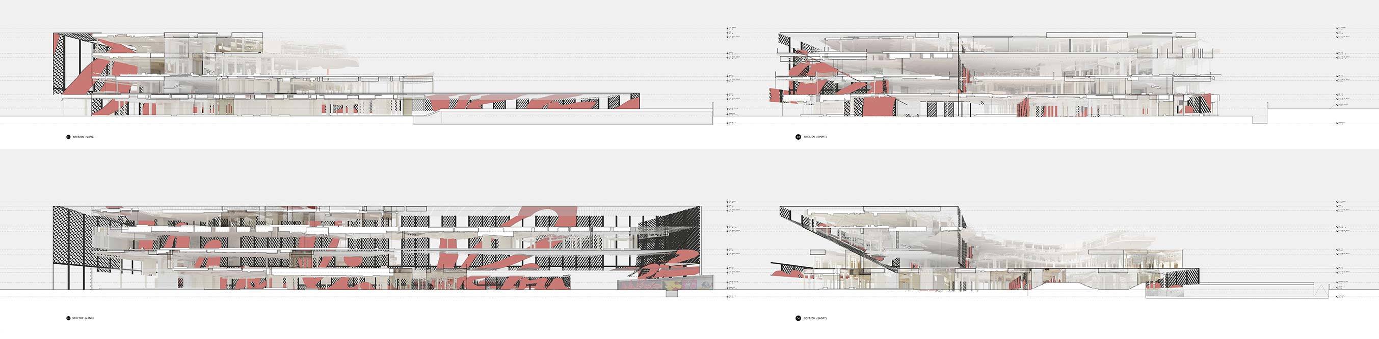 rendering drawing of 2022 undergraduate student thesis architectural model concept sci-arc