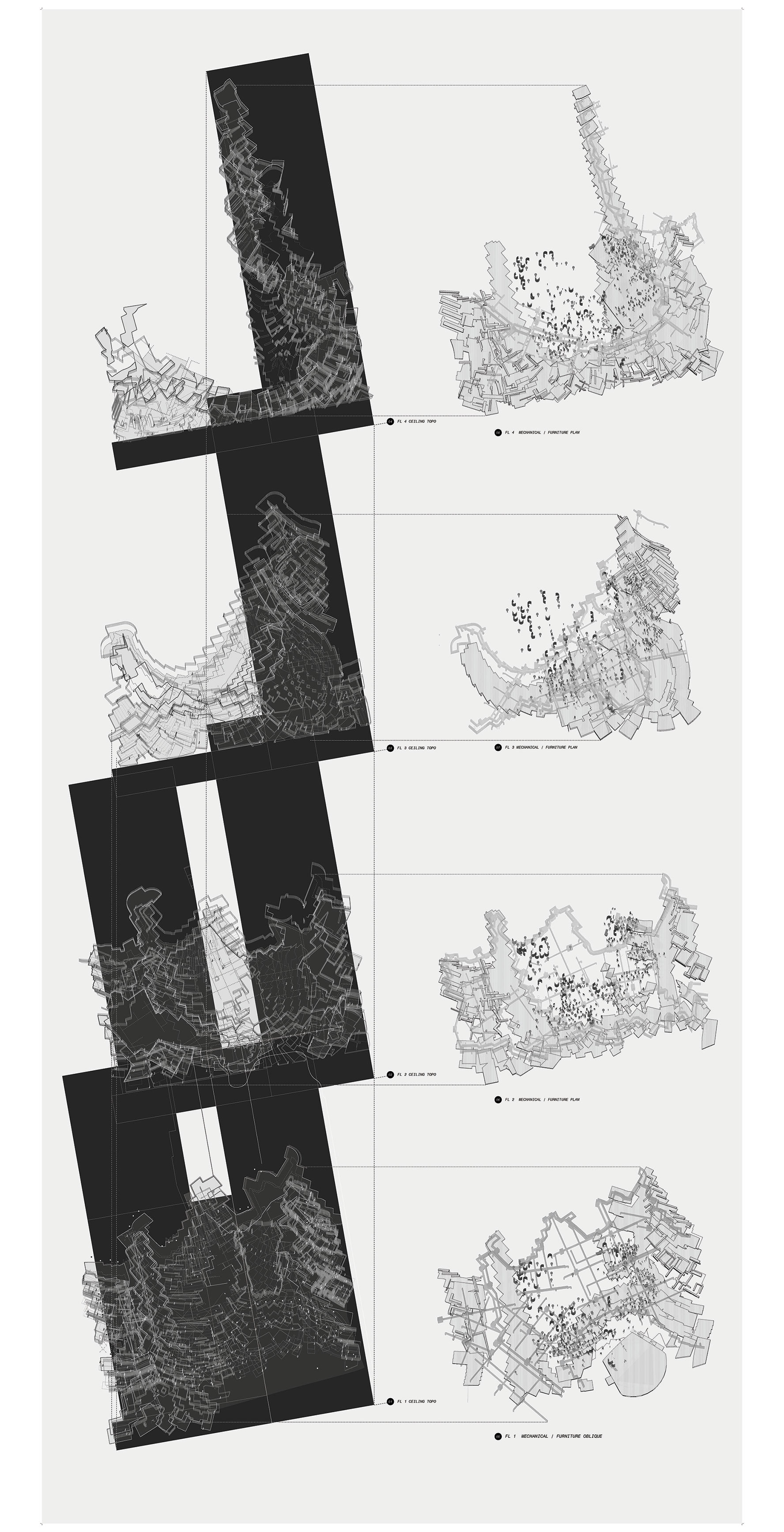 rendering drawing of 2022 undergraduate student thesis architectural model concept sci-arc