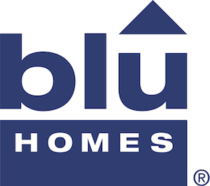 Blue logo of BLU Homes