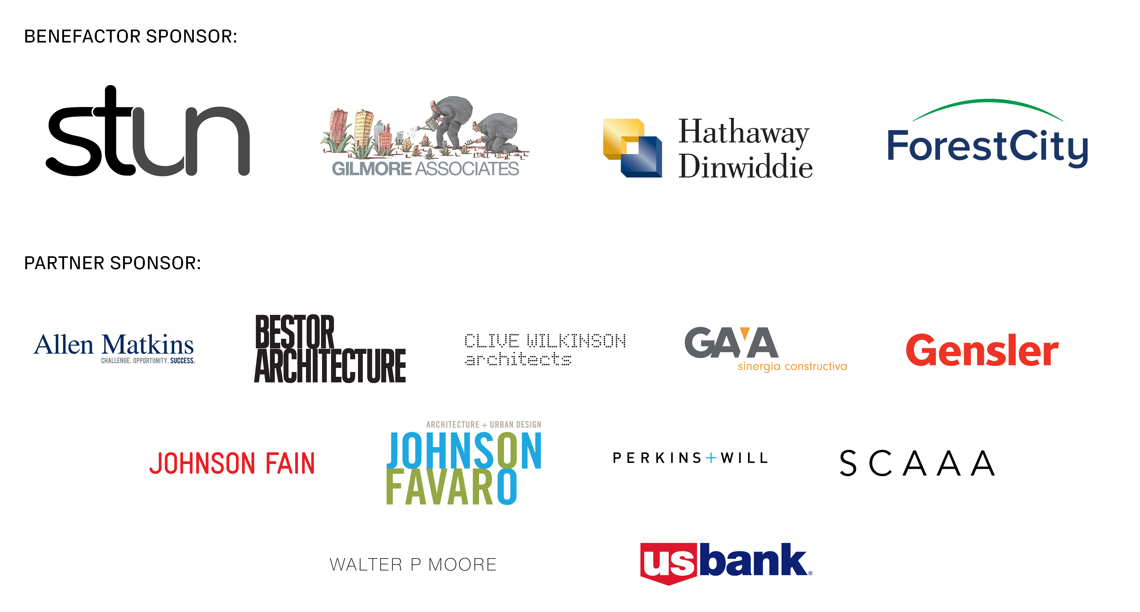 various sponsors logos for main event