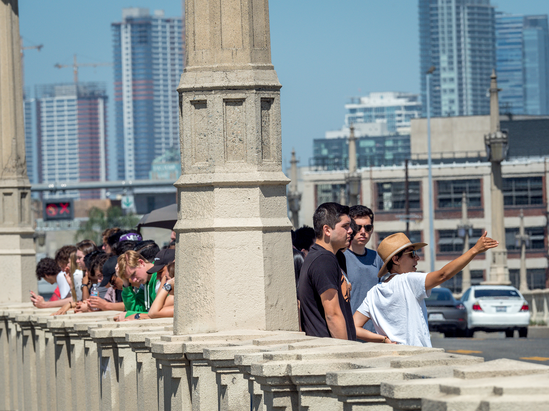 workshop participants on a field trip in Downtown LA