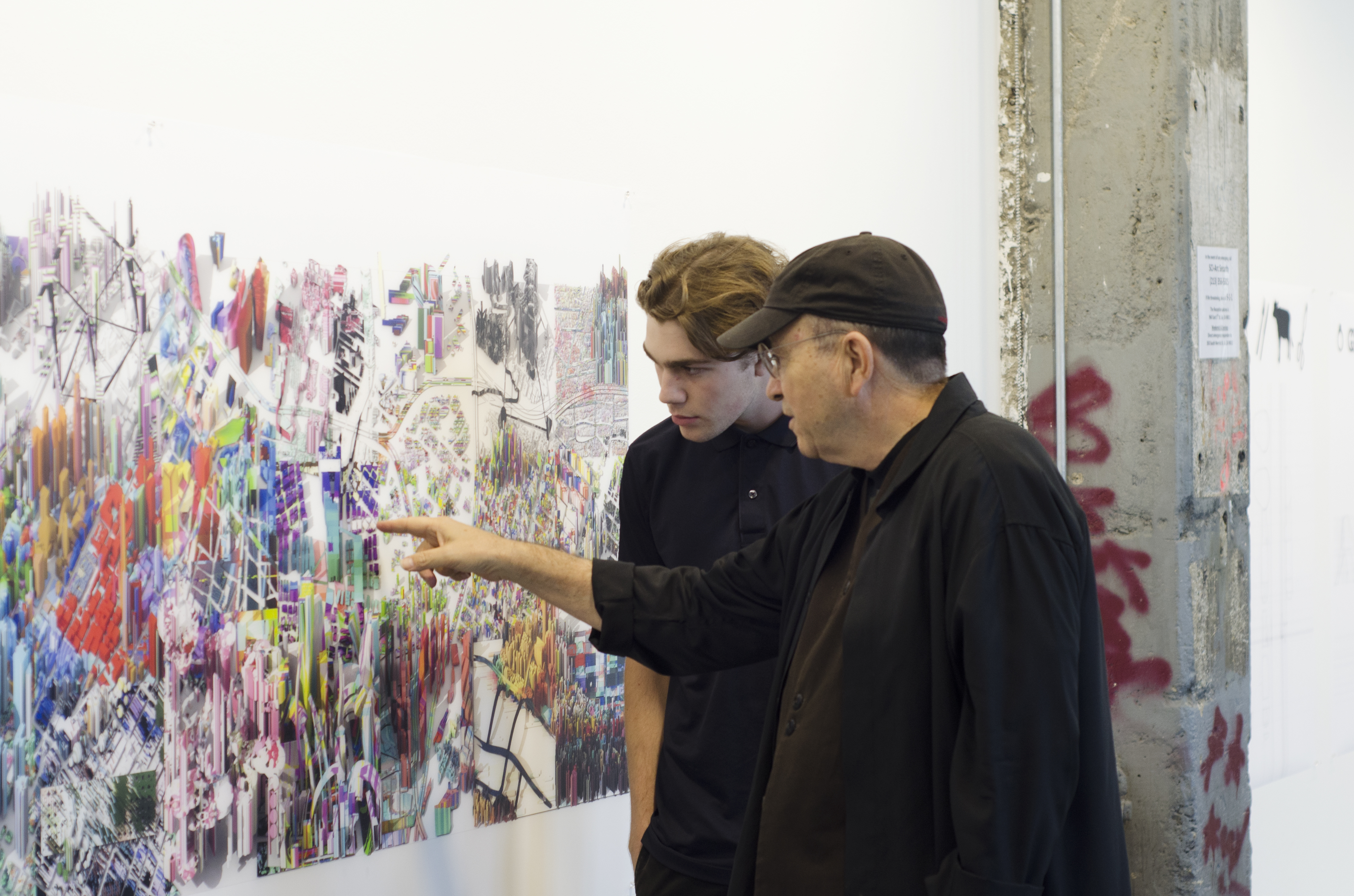 Architectural Enthusiasts admiring an architectural drawings