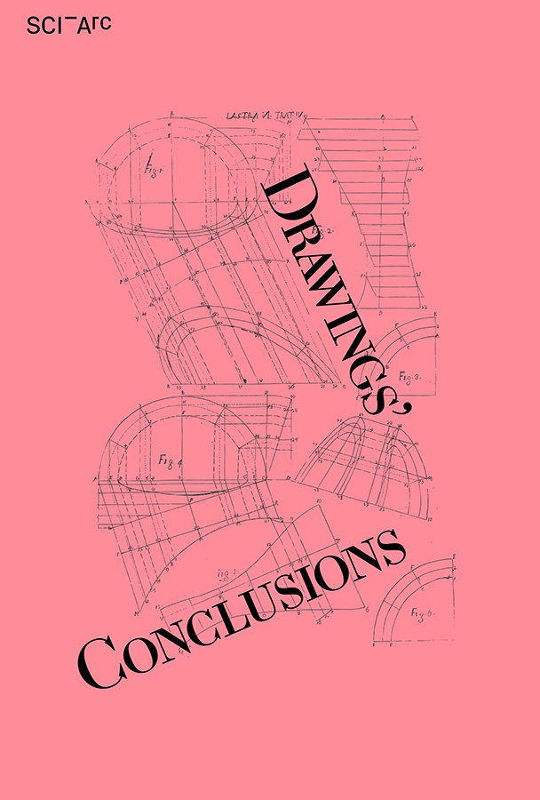 a pink cover with construction drawings on it