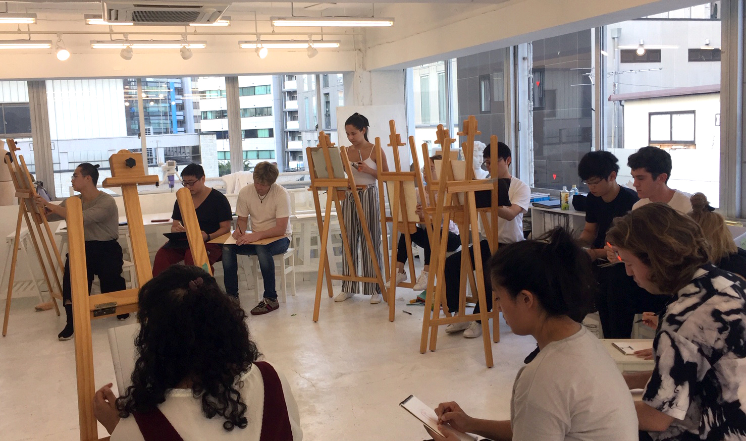 figure drawing fashion exercise with sci arc students