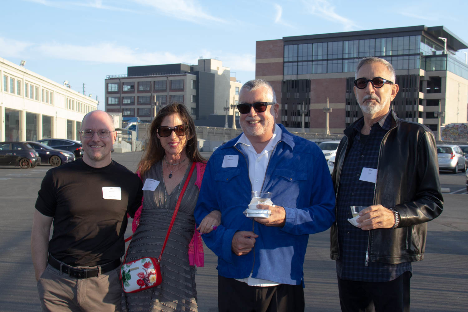 Visitors in the Sciarc parking lot