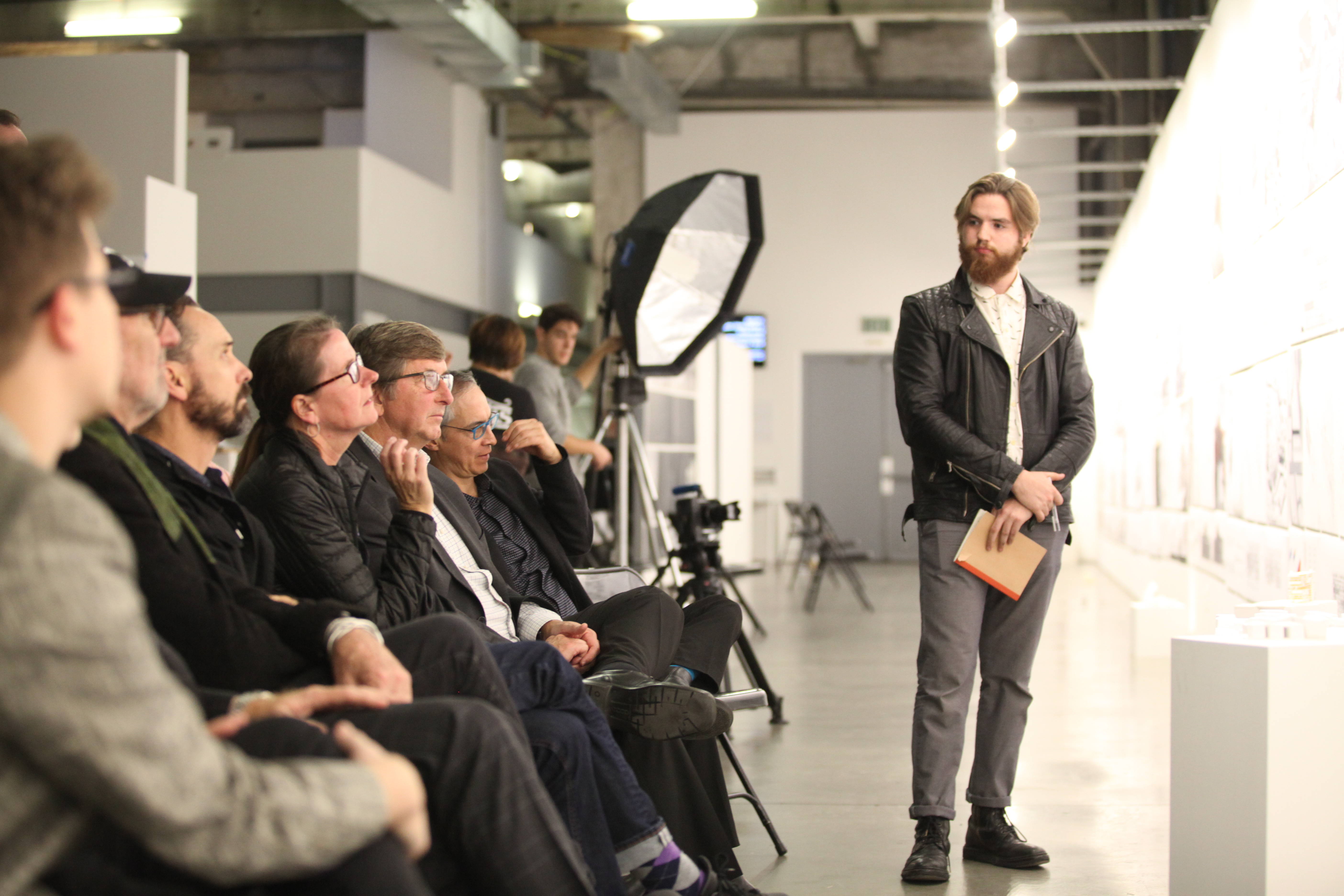 SCI-Arc faculties discussing over students presentation