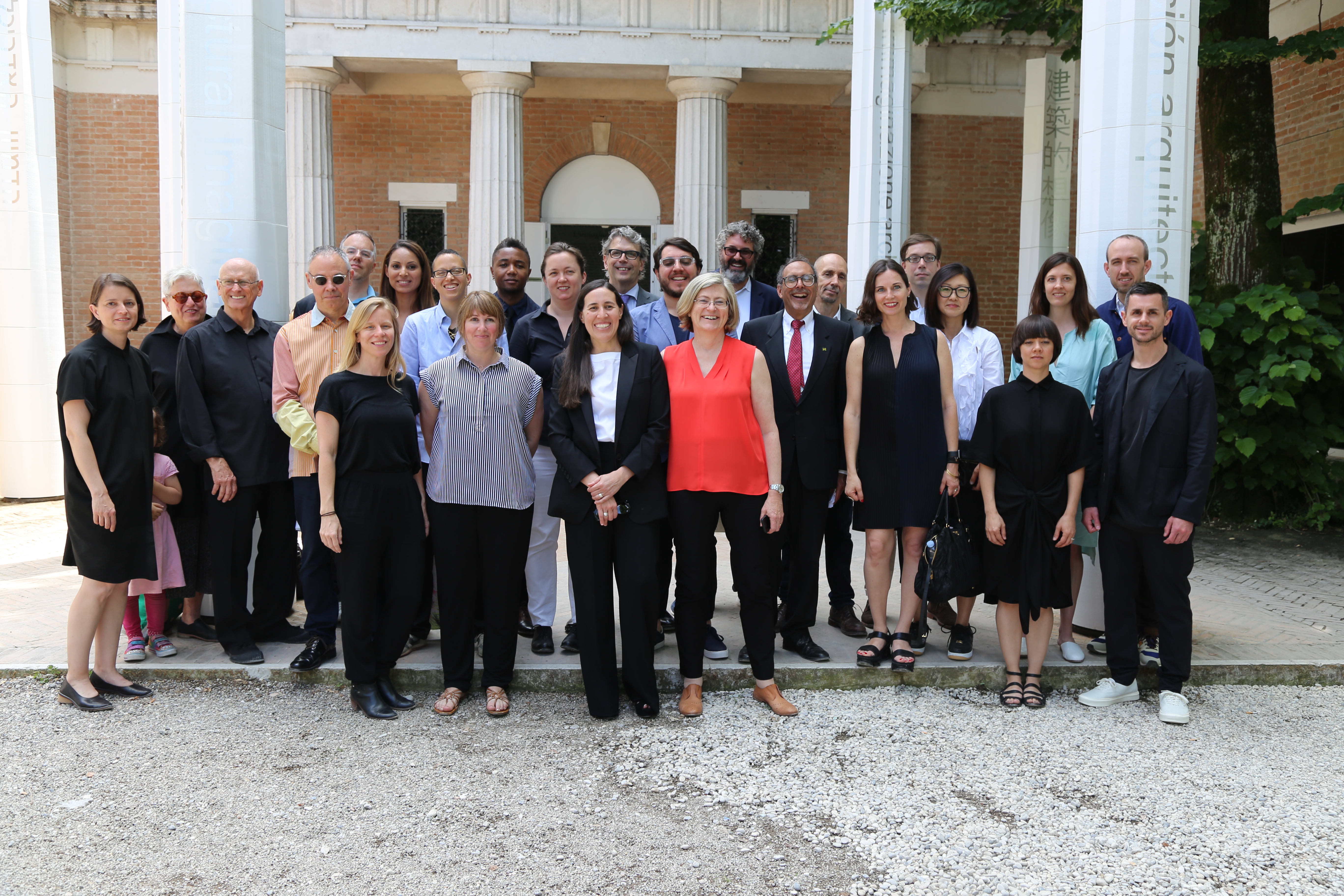 exhibitors in front of hall venice bienalle