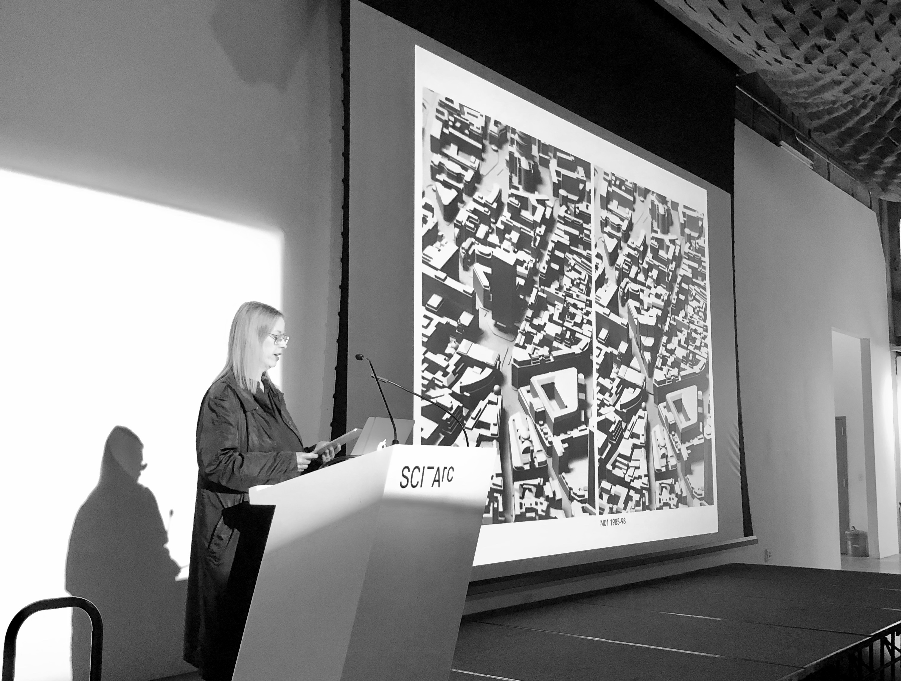 SCI-Arc Faculty Devyn Weiser presenting her Vertical Studio