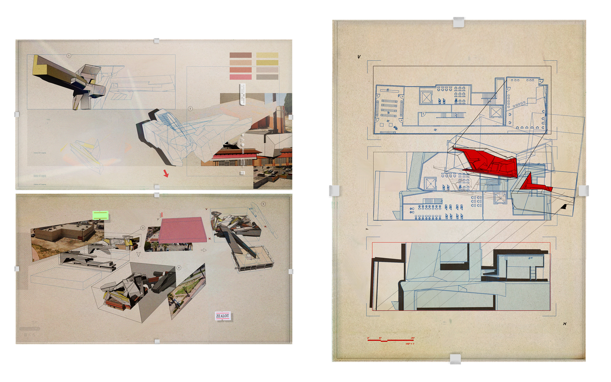 architecture board presentation sketches