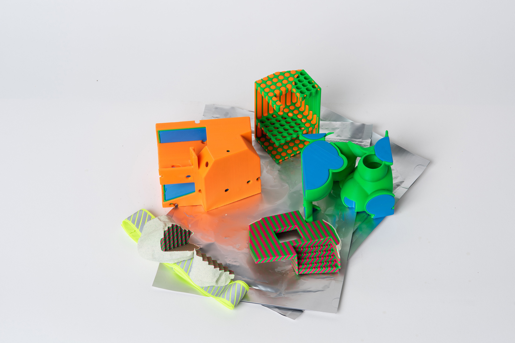 multi color mini architecture models