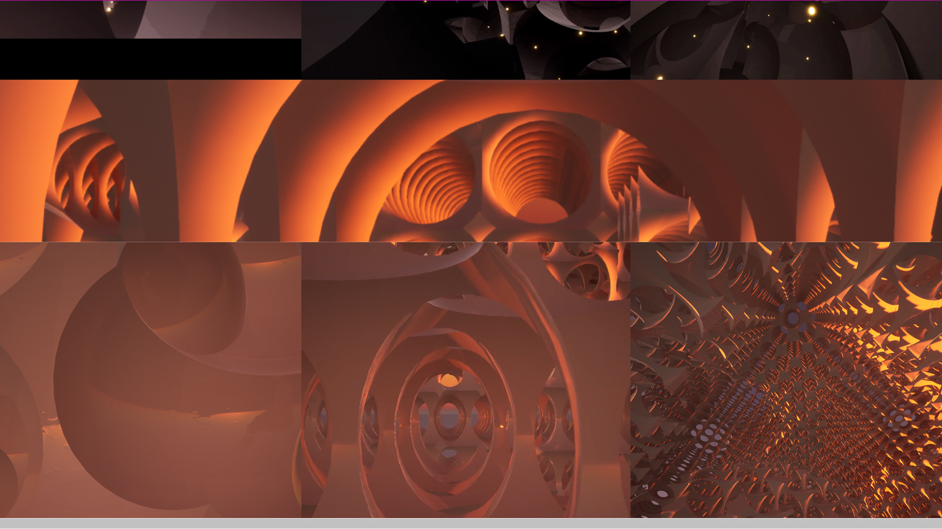 fractals orange digital render interiors