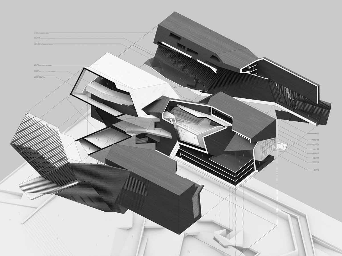 exploded isometric cladding interior section