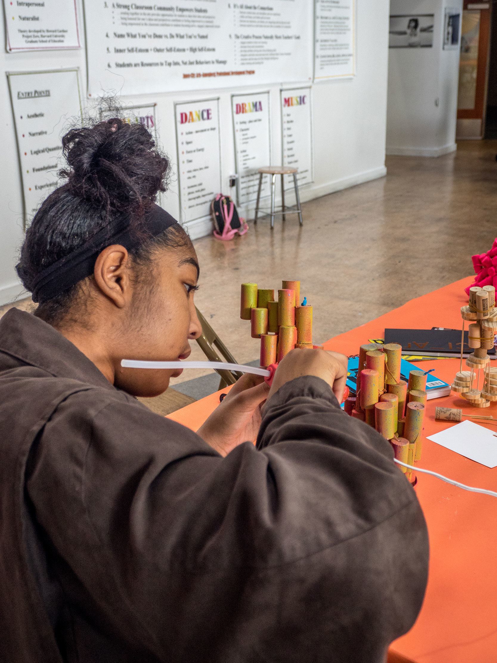 Inner City Arts students works building model