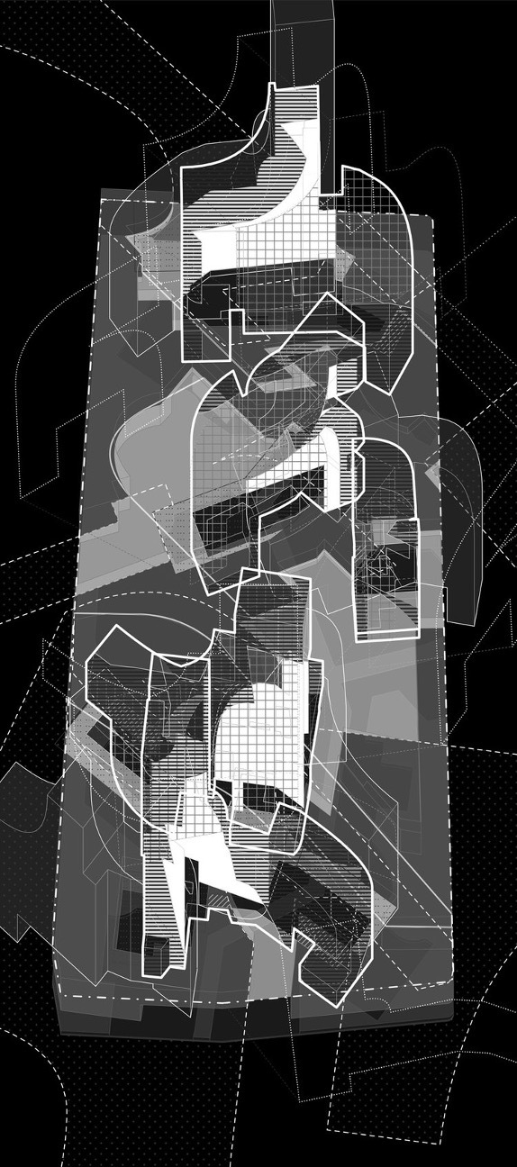 rendering drawing of 2022 undergraduate student thesis architectural model concept sci-arc