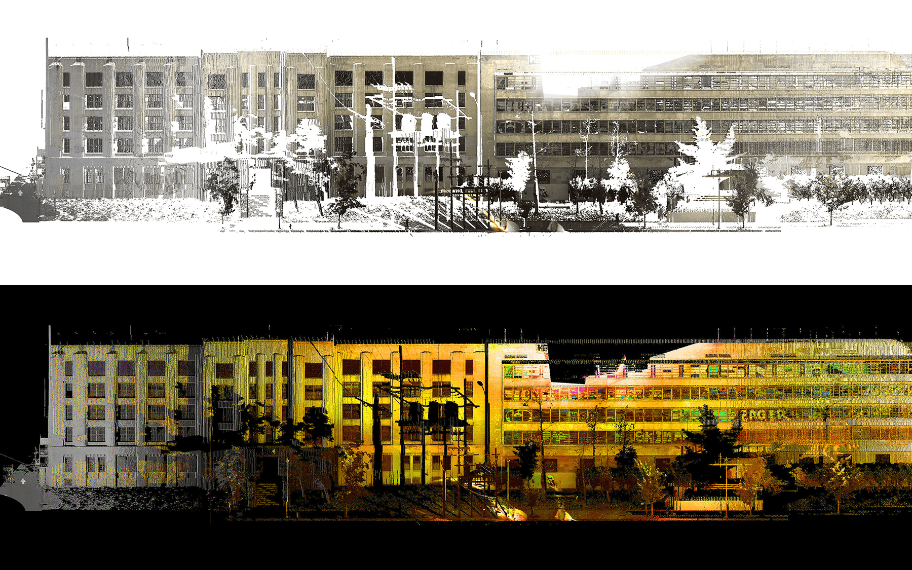 laser scanned building elevations