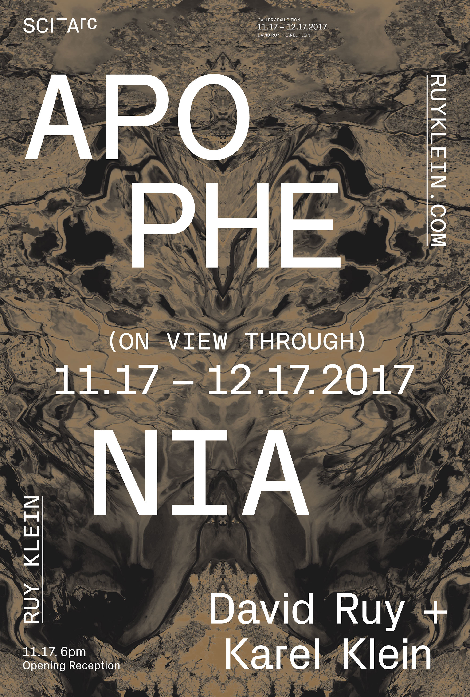 Sciarc Ruy Klein Apophenia exhibition poster